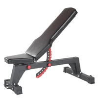 Banc de musculation multifonctionnel réglable inclinable/abaisseable en acier robuste BLD, longueur 1250 mm, rembourré en PU pour la maison/la salle de sport commerciale