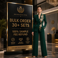 Trajes de Negocios para Mujer 2026, Elegantes, Verde Esmeralda, Apliques Florales 3D, Blazer Bordado, Conjuntos de Pantalón, Pierna Ancha, Lujosos, Personalizados OEM/ODM