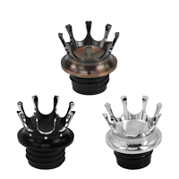 Tapa Decorativa Ventilada para Tanque de Combustible de Motocicleta Estilo Corona para Harley Softail Touring Dyna Sportster XL Road Glide StreetBob