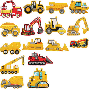 Nouveaux patchs brodés en sergé pour enfants, motifs Véhicules <span class=keywords><strong>de</strong></span> circulation, <span class=keywords><strong>Pompier</strong></span>, Taxi, Excavatrice, <span class=keywords><strong>Camion</strong></span>, Engins <span class=keywords><strong>de</strong></span> construction, pour vêtements, sacs et chapeaux - Product Image 4