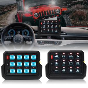 Phổ 12 gang dẫn chuyển đổi bảng điều chỉnh 12 phổ dẫn ánh sáng cho xe 12 gang Nút chuyển đổi bảng điều khiển với cầu chì hộp điều khiển đẩy chuyển đổi - Product Image 2