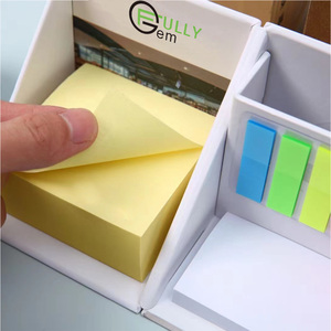 GemFully Produits de bureau d'intérieur Organisateur de papeterie Logo personnalisé <span class=keywords><strong>Cube</strong></span> de notes autocollantes avec porte-cartes de visite de bureau - Product Image 4