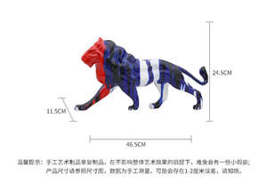 Personalizzato Vernice Colorata Scultura Animale Moderno Stile Semplice Leao Decoracao <span class=keywords><strong>Un</strong></span> Pezzo Resina Statua del Leone Per La Vendita - Product Image 6