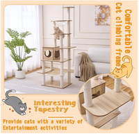 Structure d'escalade pour chat - Nouvelle capsule spatiale, grande plateforme de saut en corde, griffoir, niche et arbre à chat intégrés