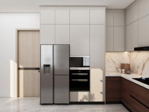 Muebles de Cocina Modernos de Estilo Minimalista, Diseño Pequeño y Completo, Personalizado, en Forma de L, Gabinetes de Melamina con Fregadero - Product Image 2