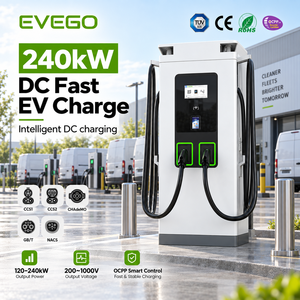 Estación de Carga Rápida para Vehículos Eléctricos EVEGO para Edificios de Oficinas, Gestión de Energía CCS1/CCS2, 240kW, Doble Conector, Carga Rápida DC - Product Image 1