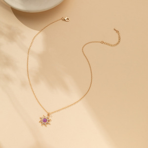 Collar Retro Dopamine con Zirconia, Anillo Barbie, Colgante de Cobre con Incrustaciones de Zirconia, Joyería de Cobre para Mujer - Product Image 5