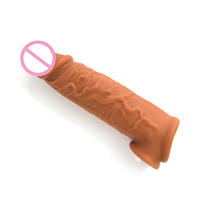 Extensor de Pene Realista Juguetes Sexuales para Parejas Estimulación del Punto G Funda Extensora de Pene de Silicona para Hombres Gay