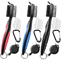 Brosse de nettoyage de clubs de golf premium, durable et légère, avec cordon rétractable, outil de nettoyage double face pour accessoires de golf