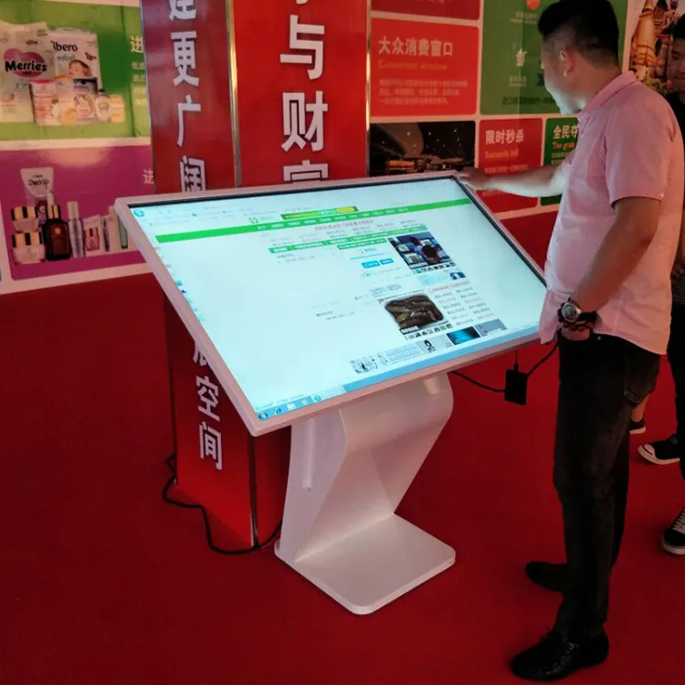 Interactive Lcd Kiosk 21.5 32 43 55 Inch Floor Standing Smart Interactive LCD Digital Advertising Display Information All In 1 PC Touch Screen Kiosk