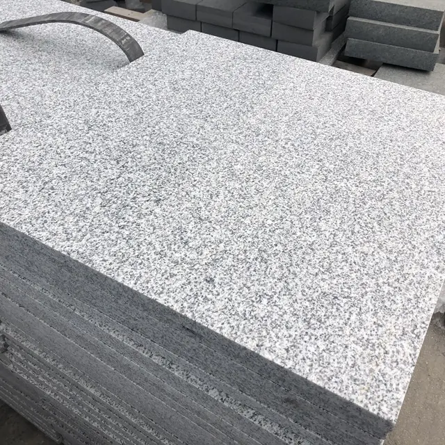 Natural de piedra máquina de corte tamaño gris granito para pavimento