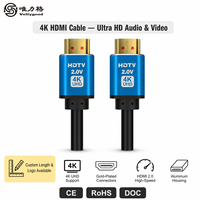 Vellygood Haute qualité 1.5m 3m 5m 10m 15m 20m 4K 60hz Support ordinateur affichage TV surveillance hdmi 2.0 câble 4k