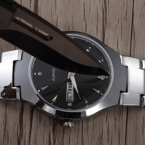 Beli Jam Tangan Quartz Pasangan untuk Pria dan Wanita dengan Tali Baja Anti Karat, Kalender, Gaya Mingguan, Jam Tangan <span class=keywords><strong>Online</strong></span> - Product Image 5