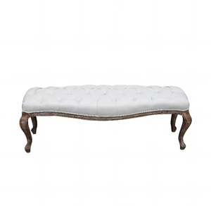 Hiện đại tối giản màu trắng bọc băng ghế dự bị với khung gỗ vững chắc và hình trụ bolsters - Product Image 6