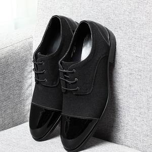 Chaussures en toile patchwork respirantes, style décontracté et formel, pour hommes. Chaussures de mariage pour le marié. - Product Image 3