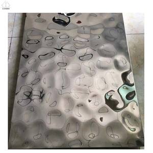 304 בולט כחול צבע מים אדווה עיצוב נירוסטה גיליון - Product Image 2