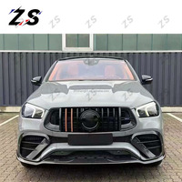 ZS adecuado para Mercedes Benz GLE450 GLE53 GLE63 Coupe SUV actualización BS estilo cuerpo Kit fibra de carbono frente labio parrilla Spoilers Hood