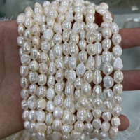Perles de culture d'eau douce baroques naturelles en gros d'usine, taille 7-8 mm, pour colliers et bracelets DIY.