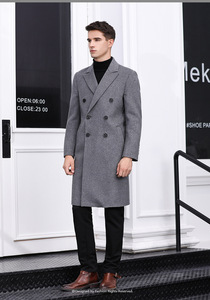 Autumn and Winter New Double-sided Wool <strong>Coat</strong> Korean Version Double-row Men's Trend Mid-length <strong>Trench</strong> <strong>Coat</strong> - Product Image 4