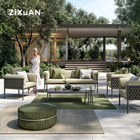 Fauteuil de jardin en rotin tressé moderne de luxe pour hôtel, villa, restaurant, café, piscine, terrasse, mobilier de loisirs nordique