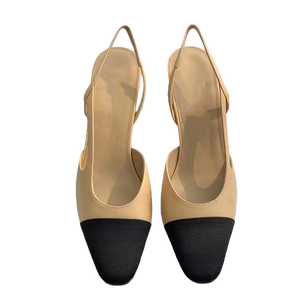 Zapatos de Mujer de Calidad Original, Sandalias de Diseñador de Verano, Zapatos de Tacón Grueso de Cuero de Lujo para Mujer, Zapatos de Punta Puntiaguda de Marcas Famosas - Product Image 3