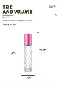 Flacons à bille en verre de 4 ml pour échantillons de parfum avec bouchon coloré – Mini flacons de <span class=keywords><strong>test</strong></span> de fragrance - Product Image 2