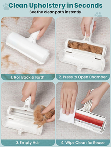Rouleau Brosse Nettoyant Réutilisable Personnalisé pour Poils d'Animaux (Chats, Chiens) et Tapis – Éliminateur de Peluches et Poils de Chat - Product Image 4