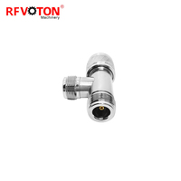 Connecteur RF de type T RFVOTON, adaptateur coaxial RF 3 voies, prise N mâle vers prise N femelle vers prise N femelle