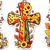 Porte-clés personnalisé en acrylique motif dessin animé de Thanksgiving, récolte d'automne, croix, dinde, citrouille, breloque de sac pour cadeaux de fête