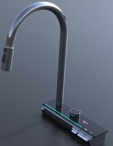 Кухонный кран из нержавеющей стали с 304 водопроводным краном, современный кухонный кран, выдвижной распылитель, кухонный смеситель с цифровым дисплеем - Product Image 6