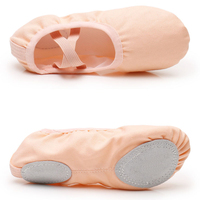 Chaussures de danse en toile extensible en cuir véritable pour filles et femmes, doublure en coton, vente en gros OEM à prix abordable