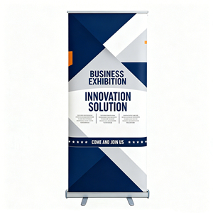 Banner Retráctil Portátil de Alta Calidad, Marca OEM, Modelo ZJ-008, Ajustable, Ligero, Tipo Lágrima, 80 x 200 cm, para Exhibición en Interiores - Product Image 1