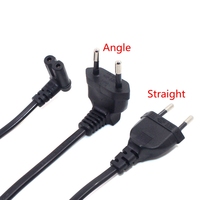 Cable adaptador de corriente alterna C7 de 90 grados, Cable adaptador de corriente VDE para Son y LED TV EU Schuko CEE7/16 a IEC C7