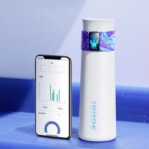 New Arrival tragbare Thermoskanne Edelstahl Vakuum Trink geschirr App Smart Wasser flasche mit TFT Temperatur anzeige