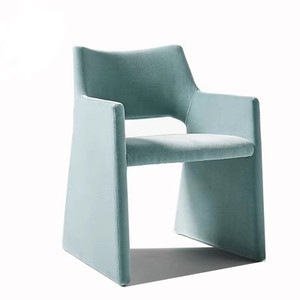 Fauteuil de canapé d'appoint rembourré en velours moderne chaise de loisirs à dossier haut mobilier en tissu confortable pour salon maison hôtel - Product Image 1