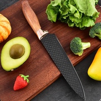 Ensemble de couteaux de cuisine d'usine, lames en acier inoxydable antiadhésives, 9 pièces, ambidextres, durables, multifonctions, en acrylique
