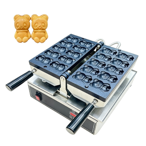 เครื่องทำวาฟเฟิลและแพน<span class=keywords><strong>เค้ก</strong></span>ไฟฟ้าเกรดเชิงพาณิชย์ ดีไซน์รูปหมีอย่างมืออาชีพ เคลือบสารกันติด สำหรับอาหารเช้าและของว่าง - Product Image 4