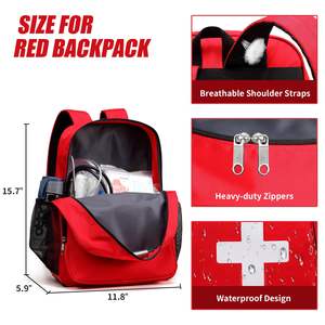 Noodhulp Medische Rugzak Responder Traumatas Voor Emt, Thuiszorg, Rode EHBO-Doos Tassen - Product Image 5