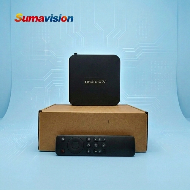 Can-be Customized STB 4K 4G+32G Quad Core Android 9 Black Set-top Box with HDR/H265 WiFi5 Voice Remote 12-months Warranty IPTV