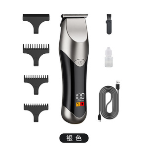 <span class=keywords><strong>Tondeuse</strong></span> à cheveux sans fil professionnelle 989 pour hommes, rechargeable par USB, usage domestique, lame en acier inoxydable, écran LCD - Product Image 6