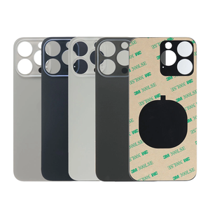 เคสหลังโทรศัพท์มือถือสำหรับ iPhone 14 13 12 11 Pro Max XR XS SE 8 ฝาหลังกระจกแบบรูใหญ่ อะไหล่เปลี่ยนฝาหลังโทรศัพท์มือถือ - Product Image 1