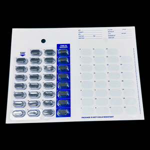 Sistem Kemasan Blister Tray Obat CPET Segel Dingin Bulanan, Kartu Sistem Satu Unit Dosis, Kemasan Buku, Mudah Dilipat, Tanpa Peralatan Tambahan - Product Image 5