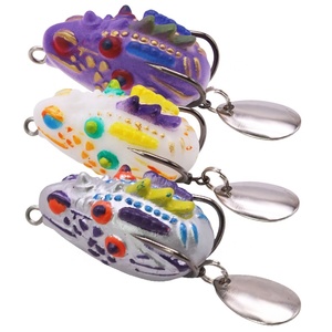 Esca Artificiale a Forma di Rana Cava con Pale Rotanti e Ganci Anti-Incaglio per la Pesca al Luccio di Fiume - Novità - Product Image 1