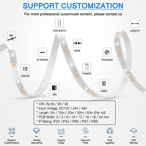 Mật độ cao 480chip kép màu sắc tuyệt vời <span class=keywords><strong>LED</strong></span> tuyến tính dải ánh sáng 24V linh hoạt tira Luces COB linh hoạt <span class=keywords><strong>LED</strong></span> Strip Lights - Product Image 6