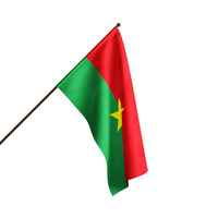 Drapeaux Publicitaires Suspendus Gahumi en Polyester 3x5ft, Drapeau Personnalisé Pays Burkina Faso