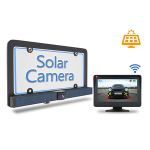 Caméra <span class=keywords><strong>de</strong></span> <span class=keywords><strong>recul</strong></span> sans fil solaire pour voiture avec écran 4,3 pouces, 2,4G numérique, étanche IP67, vision nocturne - Product Image 1