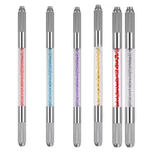 2 in 1 Edelstahl Augenbrauen Microb lading Pen Permanent Tattoo Micro blade Griff - Product Image 1