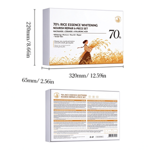 6 Piece Rice Facial Care Set Niacinamide Hyaluronic Acid Hydrating Skin Radiance <b>Private</b> <b>Label</b> Face Skin Kit - Product Image 6