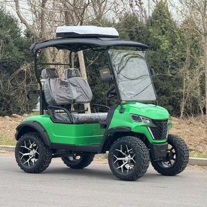 En dayanıklı 4 koltuk elektrikli Golf arabası sokak yasal Golf arabası s 48/60V siyah Off-road 4 tekerlekli araç satılık - Product Image 4