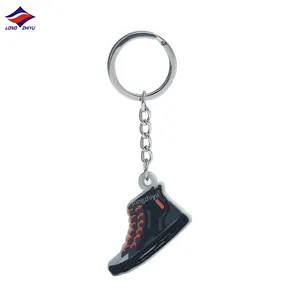 Longzhiyu 15 سنوات مصنع مخصص 2D PVC أحذية رياضية أحذية Keyrings مصغرة 3D حقيبة سلسلة مفاتيح سحر مفتاح سلسلة
